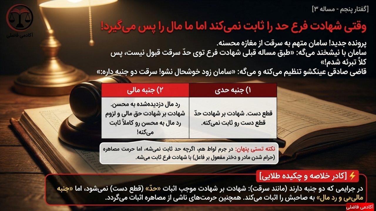نمونه جزوه فقه وکالت — متون فقه — وقتی شهادت فرع حد رو ثابت نمی‌کنه